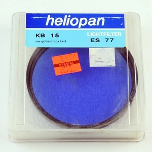 Heliopan Coated ES 77mm KB 15 (80A) Color Conversion Filter New Old Stock - Picture 1 of 2