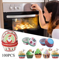 Natale 100 pz tazza cupcake carta Natale muffin cottura sacchetto della spazzatura custodia protettiva |