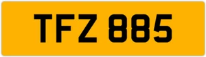 TFZ 885 T 3x3 PLACA DE NÚMERO PRIVADA SIN FECHA TOM TONY TEL TOD TAM TAJ TRACE - Imagen 1 de 1