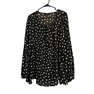 Lane Bryant Damen Langarmbluse gepunktet. Größe 22/24 - Bild 1 von 3