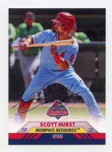 2022 Scott Hurst Auto Signed Minor League Rookie RC Cardinals Memphis Redbirds