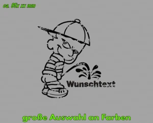 Piss Männchen Auto Bike Fenster Aufkleber Wunschtext Tuning JDM - Bild 1 von 4