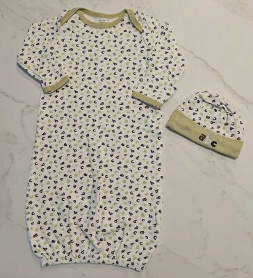 Saco de dormir ABC recién nacido unisex de 2 piezas con gorro a juego Foto 1 de 4