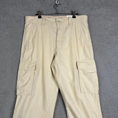 Eddie Bauer Cargo Pants Mens 33x30 Beige Timberline Ripstop Adjustable Ankle NWT - Image 1 of 4