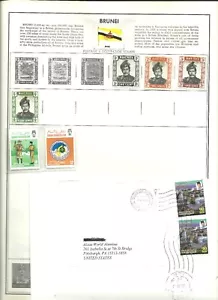 Brunei stamps with two SC#544 on cover - Picture 1 of 1