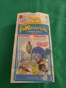 McDonalds Happy Meal Bag Food FUNdamentals 1992 Vintage NOS Gift Collectible - Picture 1 of 3