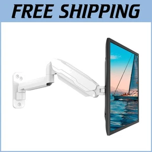 Gas Spring Monitor Wall Arm - Supports 13-32" Displays Up to 17.6lbs, White - Picture 1 of 11