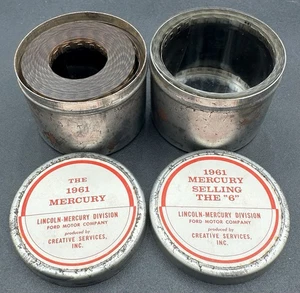 1961 Ford Dealership Salesman Training 35mm Film Strip Canisters Lincoln Mercury - Picture 1 of 21
