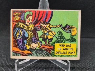 1957 Topps Isolation Booth #2 WHO WAS WORLD'S SMALLEST MAN - Hidden Image Card - Image 1 of 3