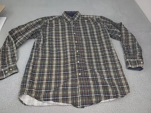 Ivy Crew Classics Men's Blue Red Plaid Long Sleeve Button Up Shirt Size Large - Picture 1 of 9