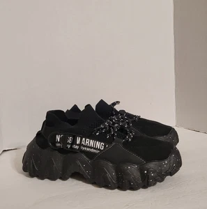 Zapatillas deportivas gruesas de plataforma de moda con cordones talla 9,5 - Imagen 1 de 14