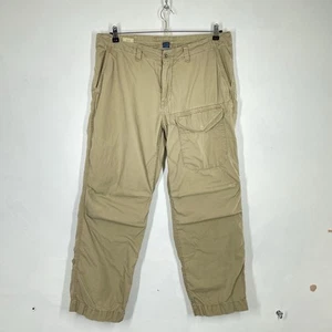 Ralph Lauren Cargo Trousers Mens W36-38* Beige Utility Paratrooper Military Vtg - Picture 1 of 18