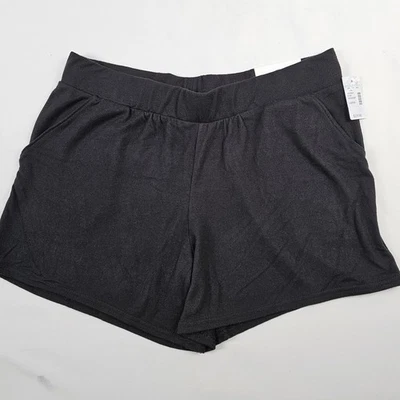 Pantalones Cortos Maurices Súper Suaves Negros Cintura Elástica Tejidos Nuevos Para Mujer L  Foto 1 de 4