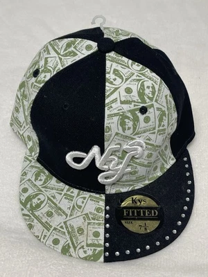 Gorra de pelota ajustada NY Flat Bill KYS bordada talla 7 1/8 New York Foto 1 de 4