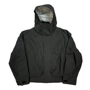 AUTHENTIC AMULET WARE BLACK RAIN REPELLENT FULL ZIP CROPPED STYLE JACKET XL H4 - Picture 1 of 14