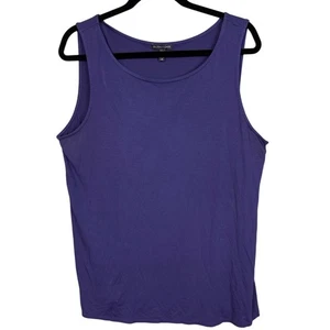 Eileen Fisher Damen lila Tank Top Viskose erhöht Größe L leiser Luxus Style - Bild 1 von 7