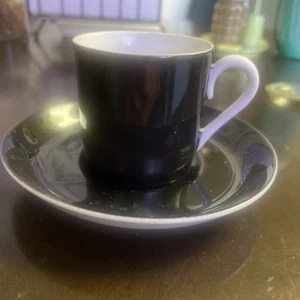 Vintage black and white classic espresso cup - Picture 1 of 5