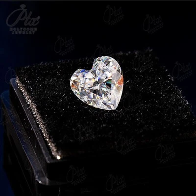 Piedras preciosas brillantes de corte excelente corte corazón suelto moissanita color D para joyería Foto 1 de 4