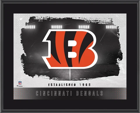 Cincinnati Bengals 10.5" x 13" Sublimated Horizontal Team Logo Plaque Cover