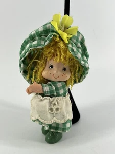 Vintage 1982 Bang Lim Doll Green Checkered Dress Yellow Flower - Picture 1 of 8