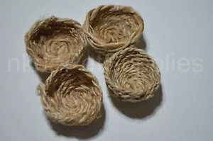 Bird Nests preformed x 4 FOR CANARIES FINCH Sisal - Picture 1 of 6