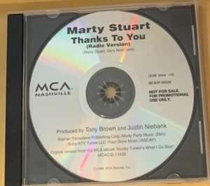 MARTY STUART "THANKS TO YOU" VERY RARE ORIGINAL 1996 USA CD SINGLE PROMO - Picture 1 of 1
