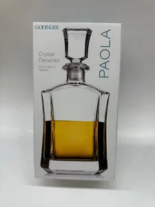 Godinger Paola Crystal Clear Decanter 25oz. Capacity New in Box - Picture 1 of 4