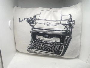 Corvidae Designs Handmade in MT Typewriter Pillow 12”x16” Soft Throw Couch Sofa - Picture 1 of 5
