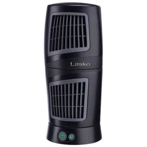Lasko 4911 11"x5" Oscillating Twist Top Desktop Tower Fan 3 Speed GRAY BLACK - Picture 1 of 5