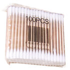 100pcs Wooden Stick Cotton Swabs Double Tipped Cotton Stick Swab