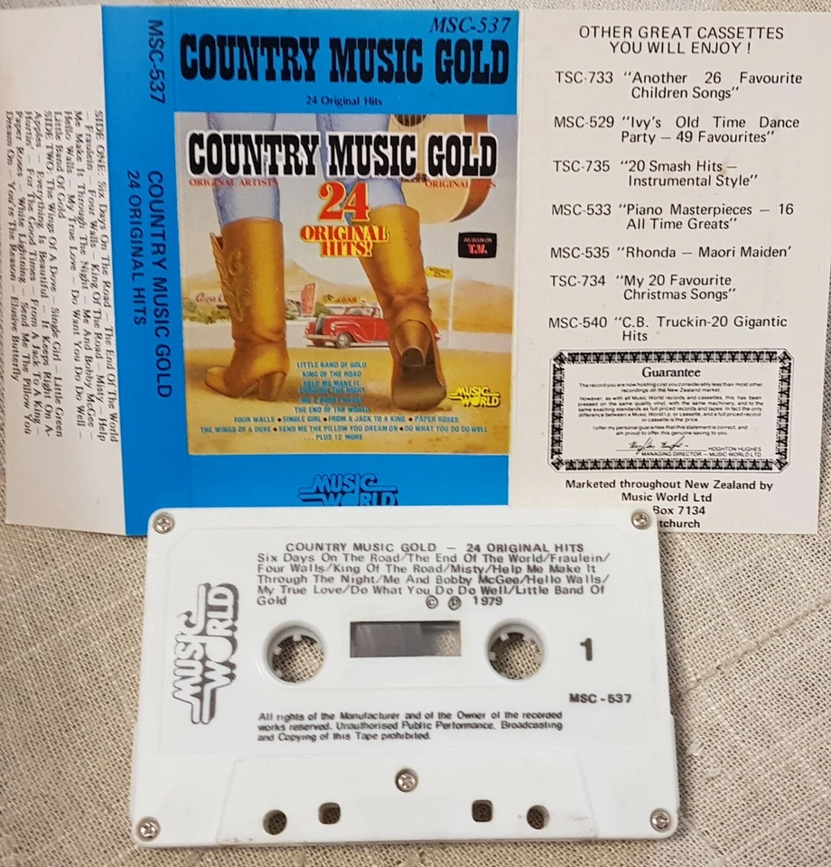 Various, compilation - Country Music Gold - 1979 NZ cassette tape excellent - Image 1 of 1