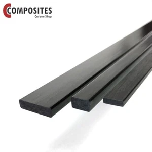 Carbon-Vierkant-Stab 5.0x10.0 x 1000 mm Rechteck Flachstab CFK Carbonstab Kohle - Bild 1 von 1