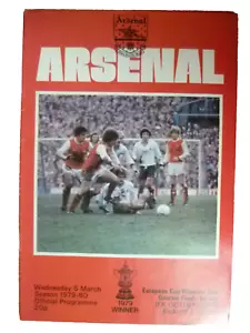 1979/80 European Cup Winner's Cup Quarter Final 1st Leg Arsenal v IFK Gothenburg - Picture 1 of 3