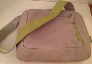 Belkin Laptop Bag Case Messenger Beige Canvas Shoulder Strap Padded Tan - Picture 1 of 6