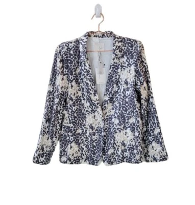 NWT JOIE 12 Mehira Leopard Print Linen Blazer Jacket Women - Image 1 of 4