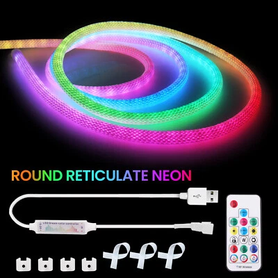 360° Runde Neon LED Strip Streifen RGB WS2812B Wasserdicht Schlauch Lichterkette - Bild 1 von 4