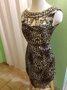 XOXO Women’s leopard Dress Office Size- 3/4 - Picture 1 of 9