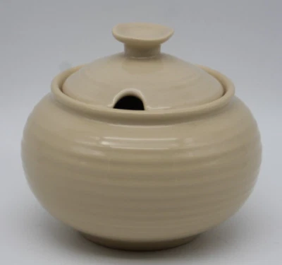 Portmeirion Sophie Conran Sugar Bowl or Honey Dish Yellowish Beige Cream Colored - Image 1 of 4