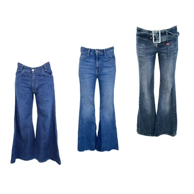 X25 flare jeans bell bottoms Y2k Denim Grunge Baggy Wholesale Joblot Clothing - Image 1 of 3