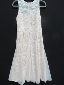 White House Black Market Sleeveless Lace Fit-and-Flare Godet Dress Size 4 *NWT* - Picture 1 of 8