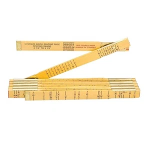 6 Fuß x 5/8 Zoll Ziegelmauer Holz Lineal - Bild 1 von 7