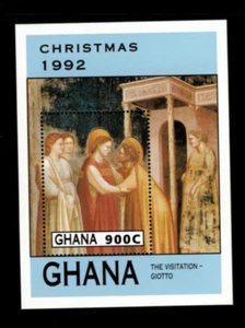 Ghana 1992 - Christmas Art - Souvenir Stamp Sheet - Scott #1491 - MNH - Picture 1 of 1