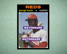 George Foster Cincinnati Reds 1971 Style Custom Baseball Art Card
