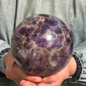 Bola de amatista de sueño natural de 3,36 lb cuarzo cristal gema esfera regalo de curación XQ2454 - Imagen 1 de 16