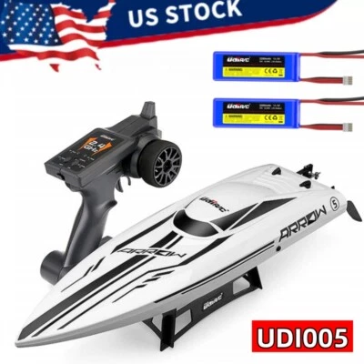 UDI 2.4G Remote Control Boat Brushless RC Boat High Speed Toy w/ 2 Batteries USA - Image 1 of 4