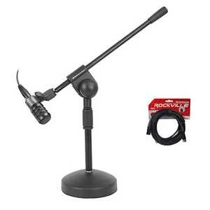 Audio Technica ATM230 Dynamic Instrument Microphone Drum Mic+Stand+Mount+Cable - Picture 1 of 12