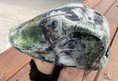 Driving Cap size 7 3/4 or XXL upcycled mossy oak camo - Image 1 of 4