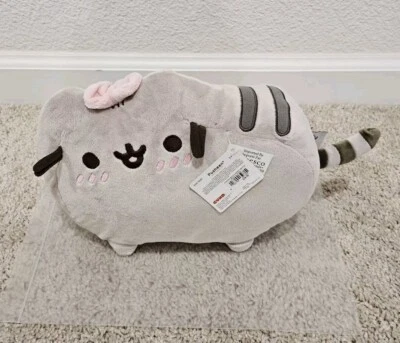 NWT Pusheen Blushing With Pink Bow Plush 9.5" rare - Image 1 of 2