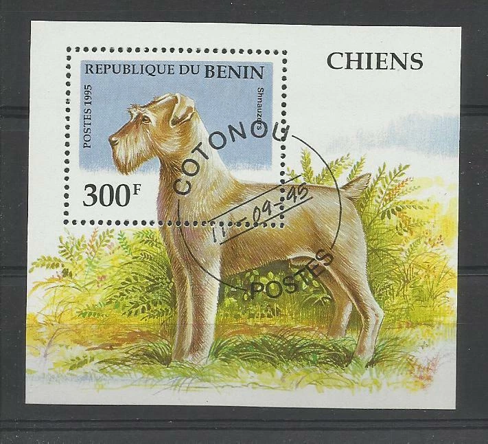 chien dog hund perro Bloc Feuillet oblitéré 11 Bénin - Photo 1/1