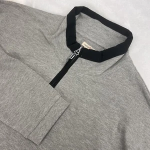 carbon 2 cobalt Men's Light Grey Cotton Blend 1/4 Zip Sweater L - Picture 1 of 5